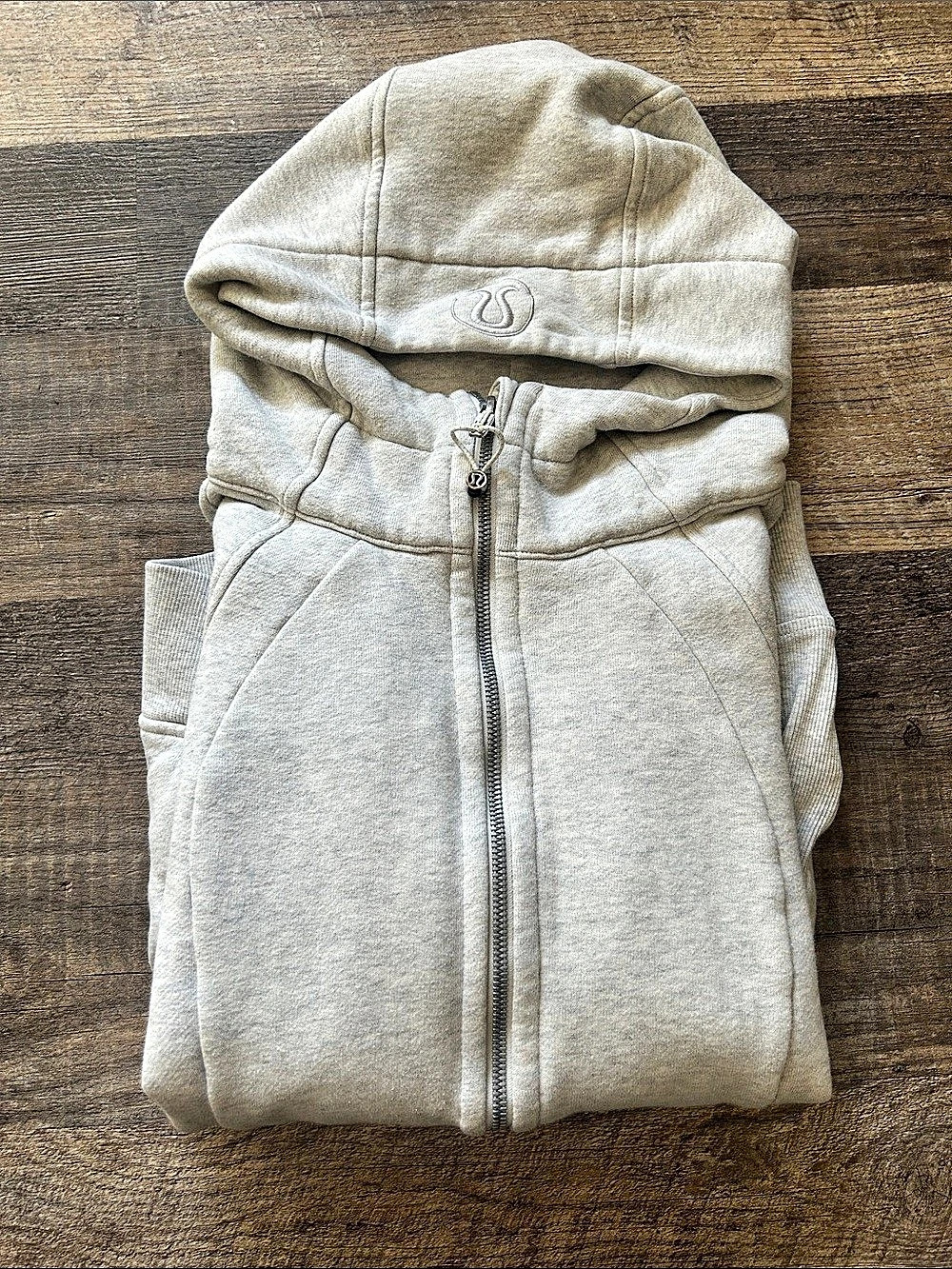 lululemon Scuba Full-Zip Hoodie Heathered Core Ultra Light Grey Size 10